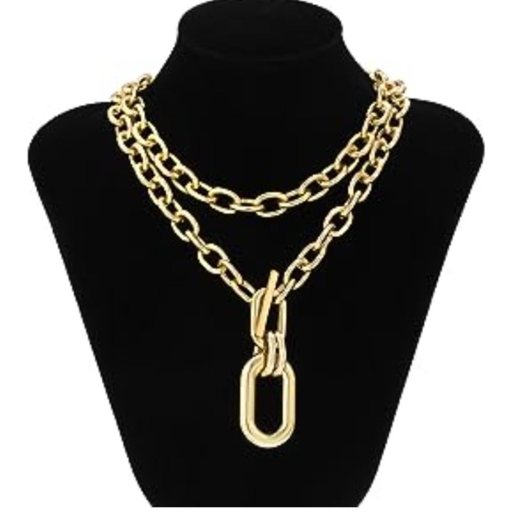 2-Pc Set Of Layered Statement Necklace's